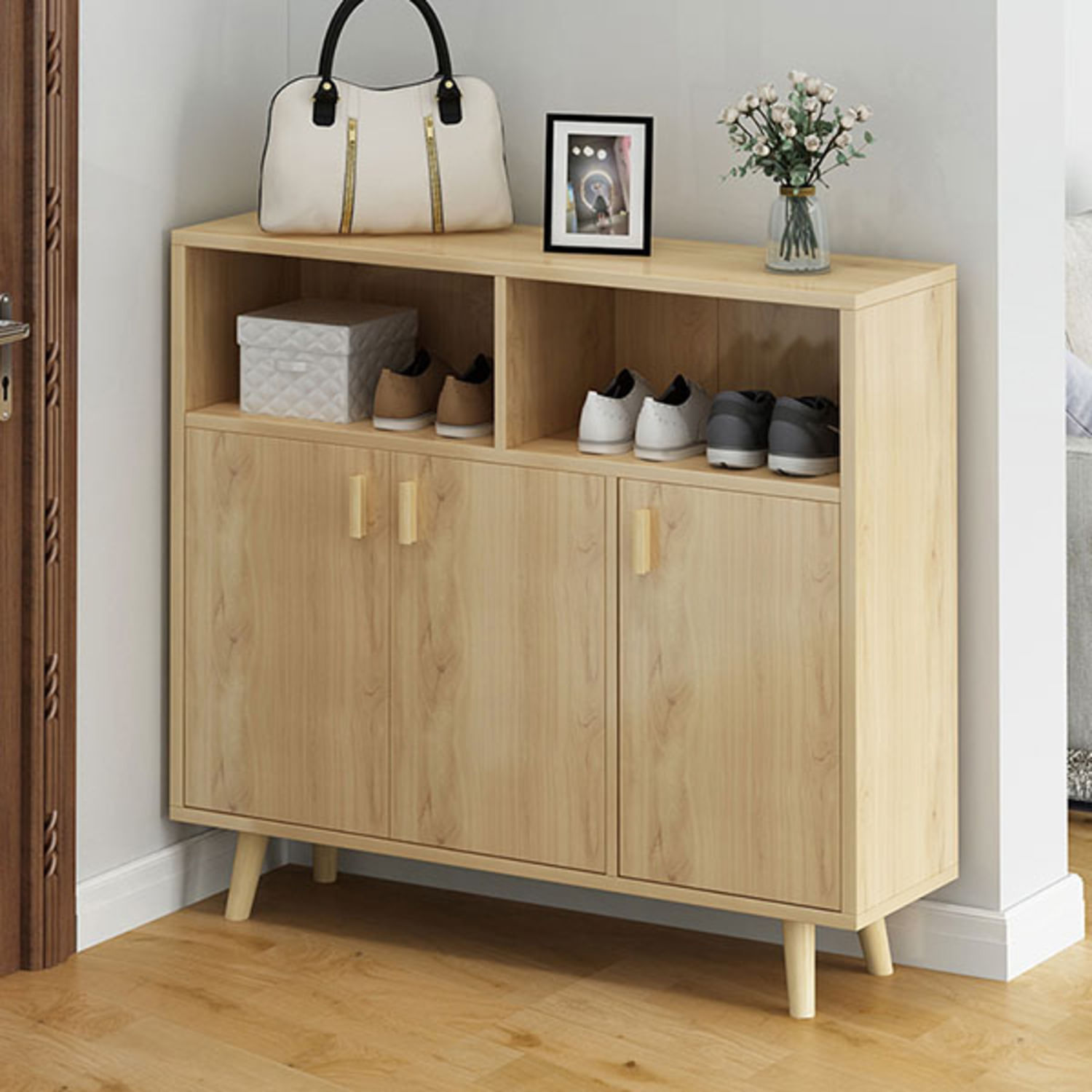 Zapatera Moderna Catalina Marrón Claro R&R MUEBLES