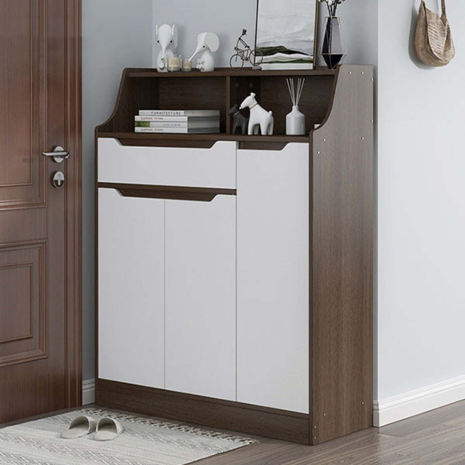 Zapatera Moderna Mariana Marrón R&R MUEBLES