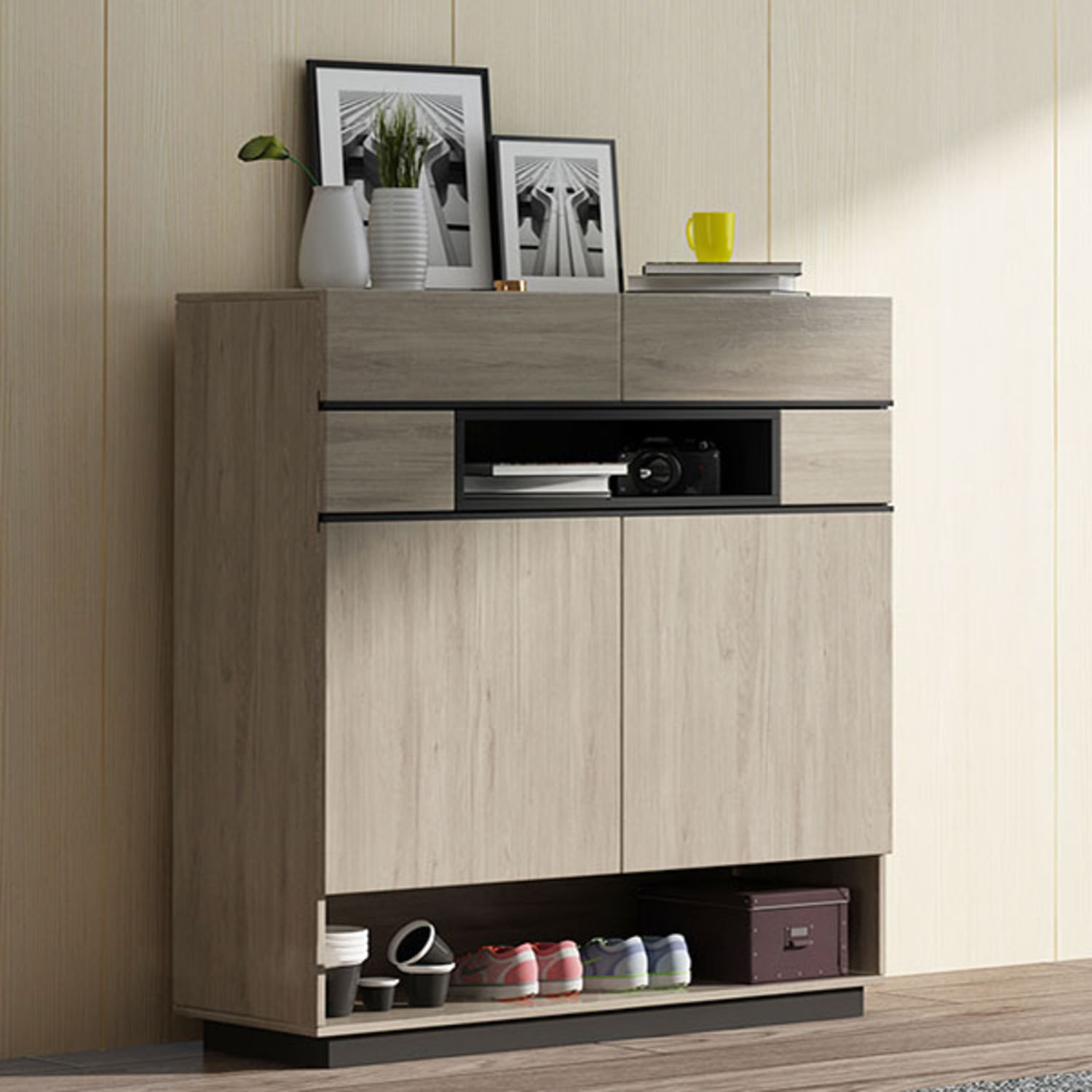 Zapatera Moderna April Marrón R&R MUEBLES