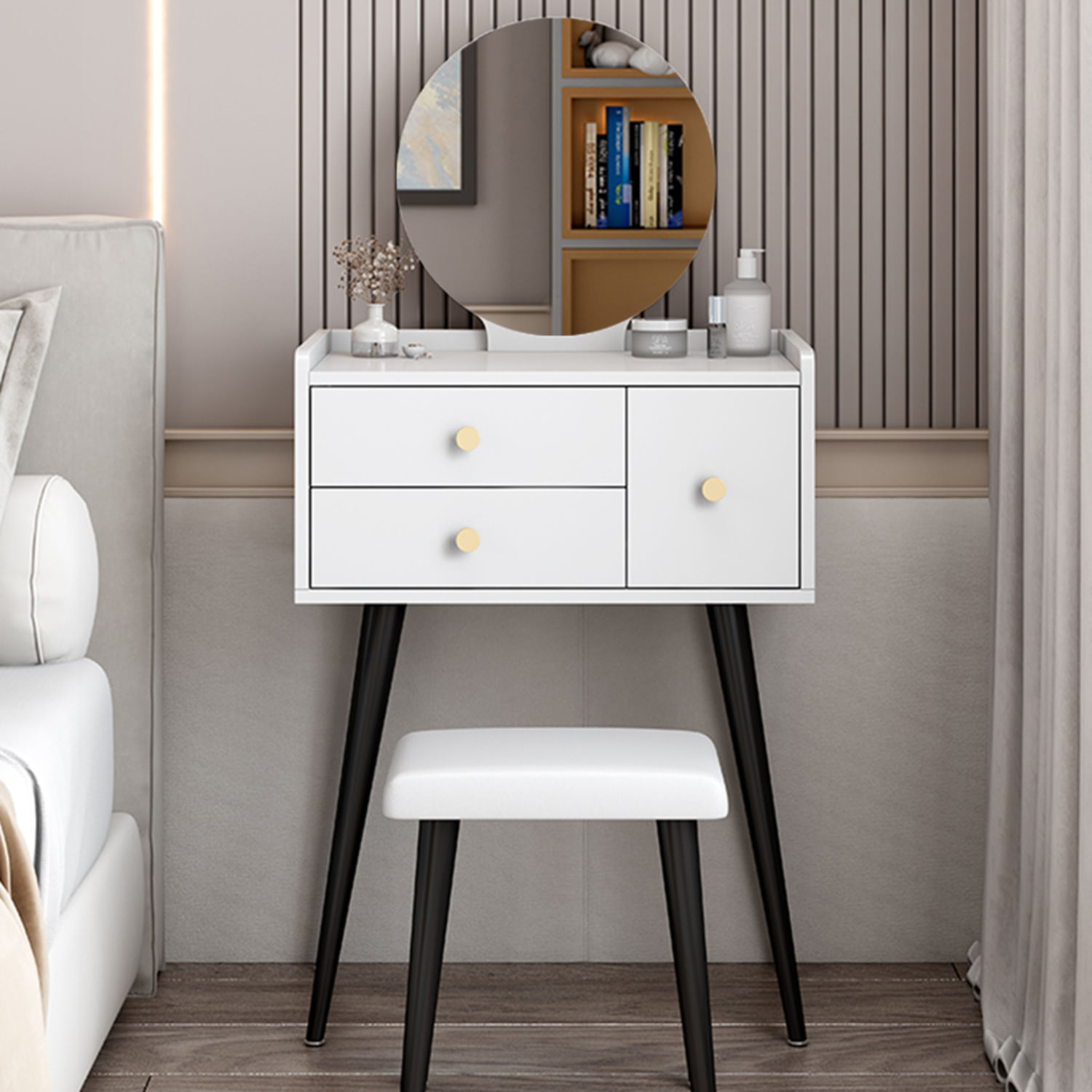 Tocador Vintage Lurín Blanco R&R MUEBLES