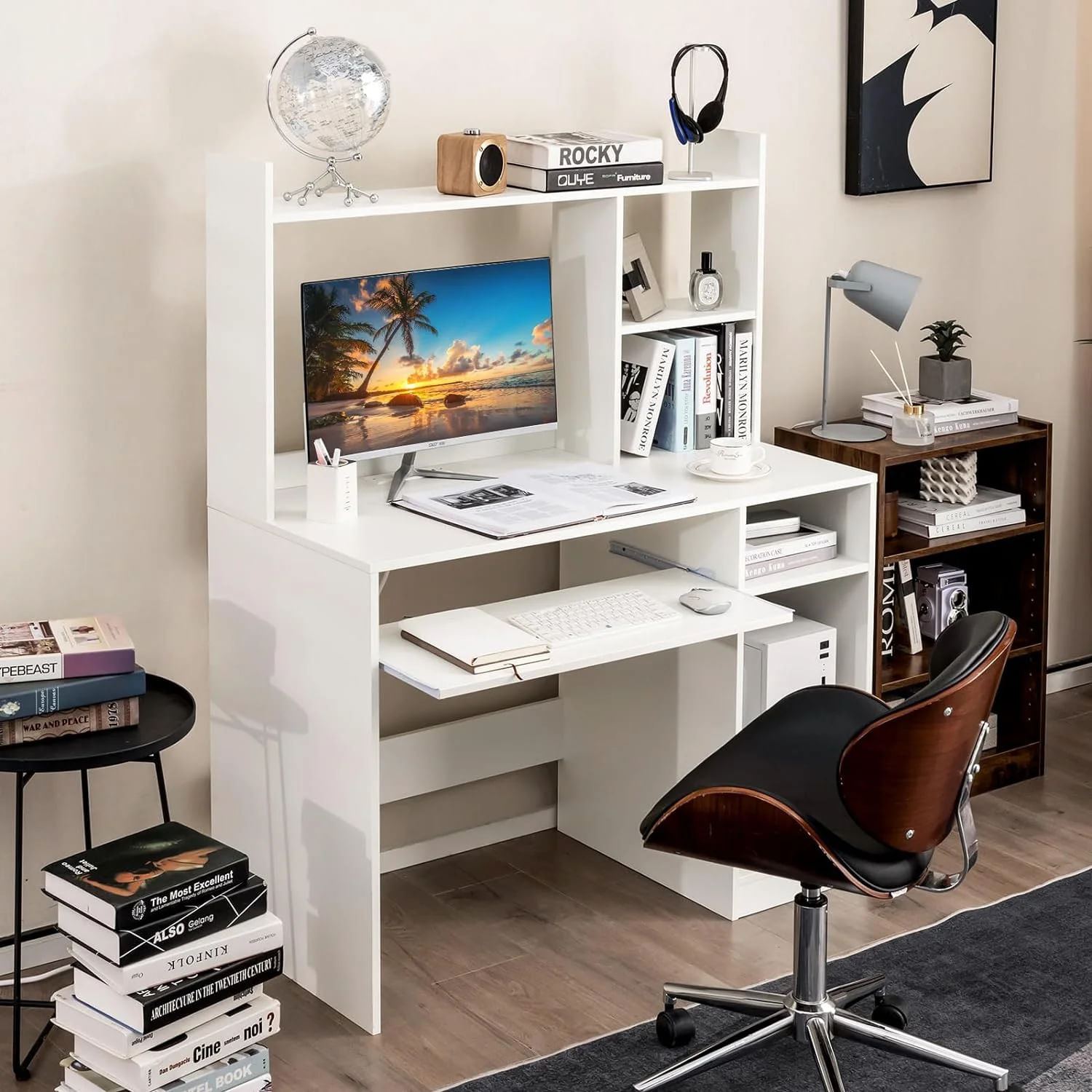 Escritorio Moderno Rolo Blanco R&R MUEBLES