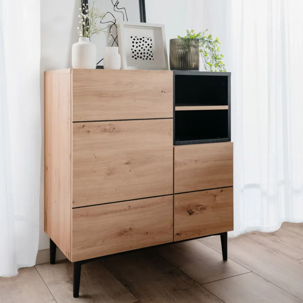 Comoda Moderna Linie Marron R&R MUEBLES