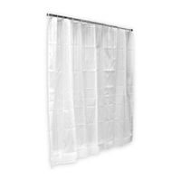 Cortina de Baño con Aros Orange 180x180cm Poly Tramada Blanca