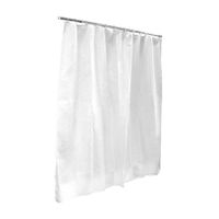 Cortina de Baño con Aros Orange 180x180cm Poly Diama Blanco