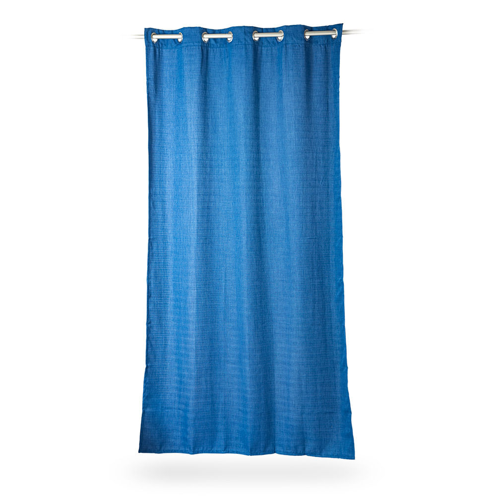 Cortina de Tela Poliéster Orange Azul 140x250cm