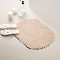 Piso de Baño Poliéster Modelo Disco Beige 60x45cm Orange