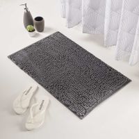 Piso de baño Chenille Gris 75x45cm Orange