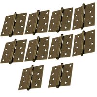 Bisagra cuadrada 4"" pulgadas acero latonado, Hermex Pack 10 piezas