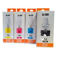 Juego de Tinta Compatible GI10 Negro Cyan Magenta Yellow para Canon