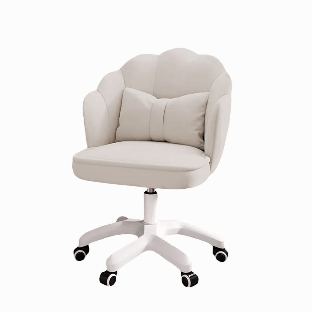 Silla Giratoria de Escritorio Oficina Tocador Q1 Blanca Buckingham DYH390009