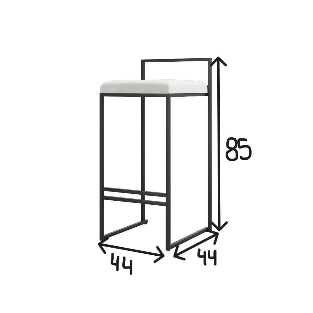 Silla Bar Casa Concepto Pedros de Metal Pintado al Horno