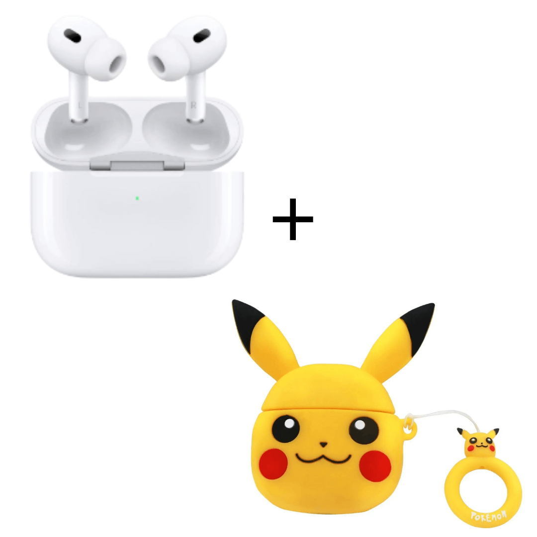 Audífonos Bluetooth Genéricos Tipo AirPods Pro 2da Generación + Funda Pokemon