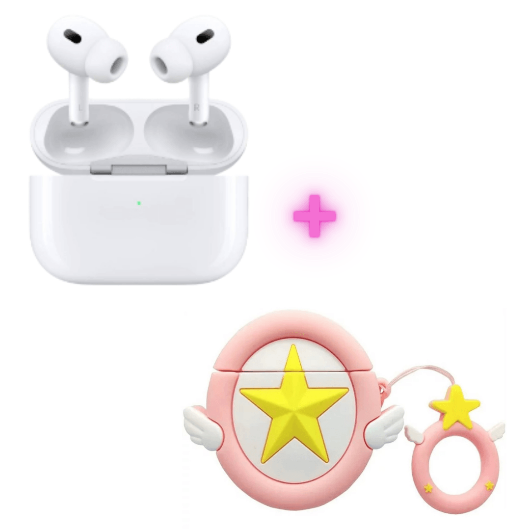Audífonos Bluetooth Genéricos Tipo AirPods Pro 2da Generación + Escudo Sakura
