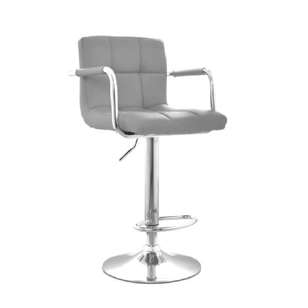 Banco Giratorio para Bar Nill con brazos Gris MobelArt