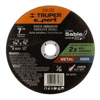 Disco de corte metálico 7"" x 1.5 mm, truper Expert