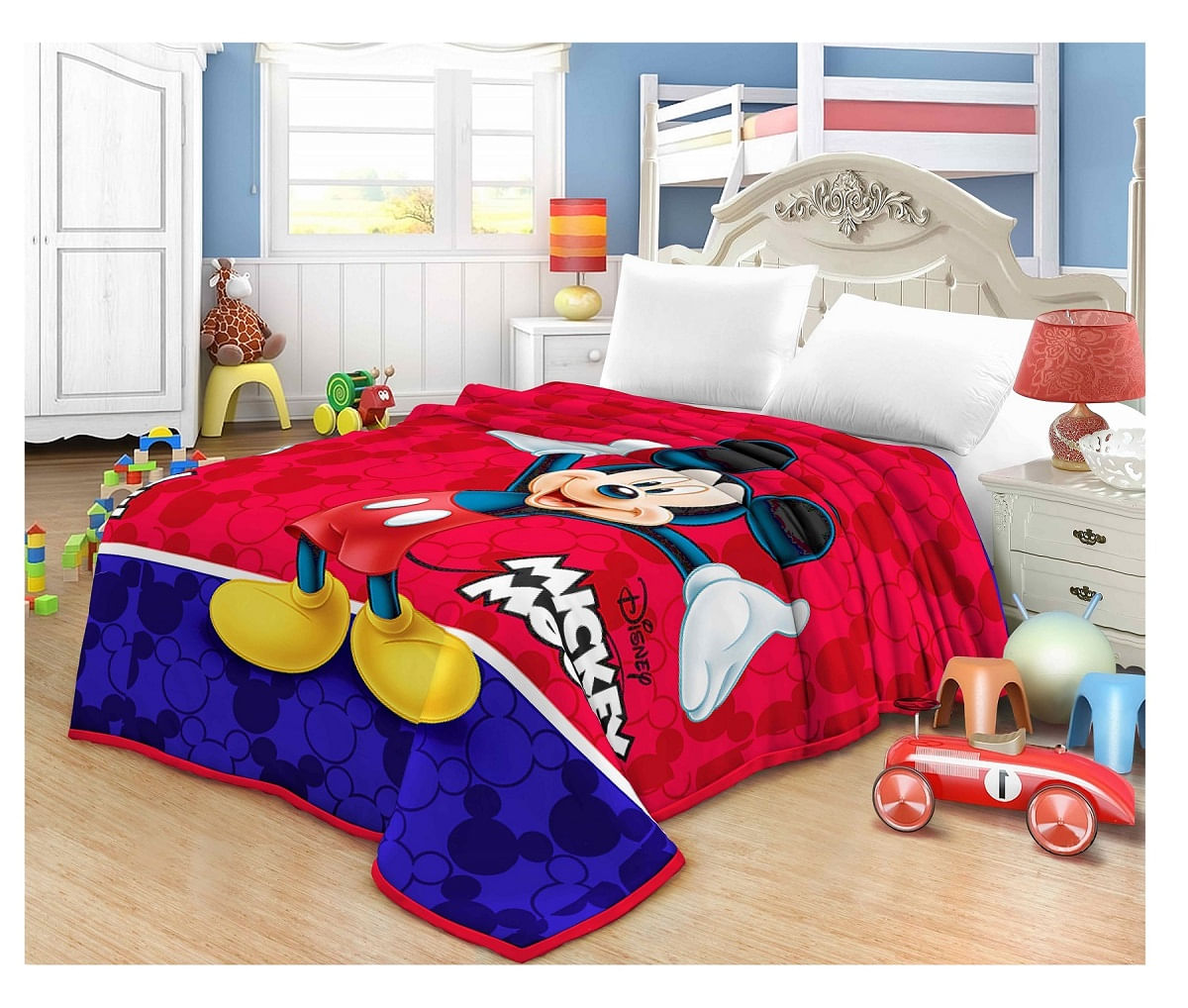 Frazada Disney Mickey Mouse 1.5 Plazas Rojo