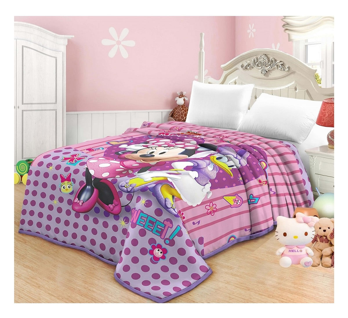 Frazada Disney Minnie y Daisy 1.5 Plazas Rosa