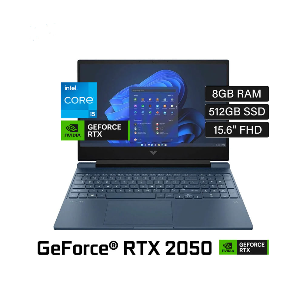 Laptop HP VICTUS 15-FA1005LA Intel Core I5-12450H 8GB Ram 512GB SSD 15.6” FHD 144 HZ