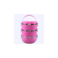 Lonchera Taper de 3 Niveles Rosado