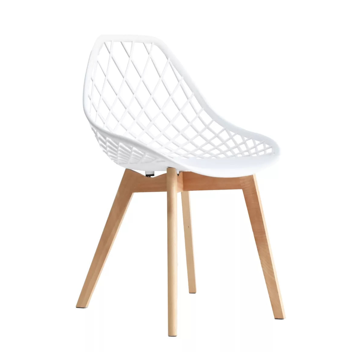 Silla de Diseño Decorativo Turía Polipropileno/Madera Blanco MobelArt