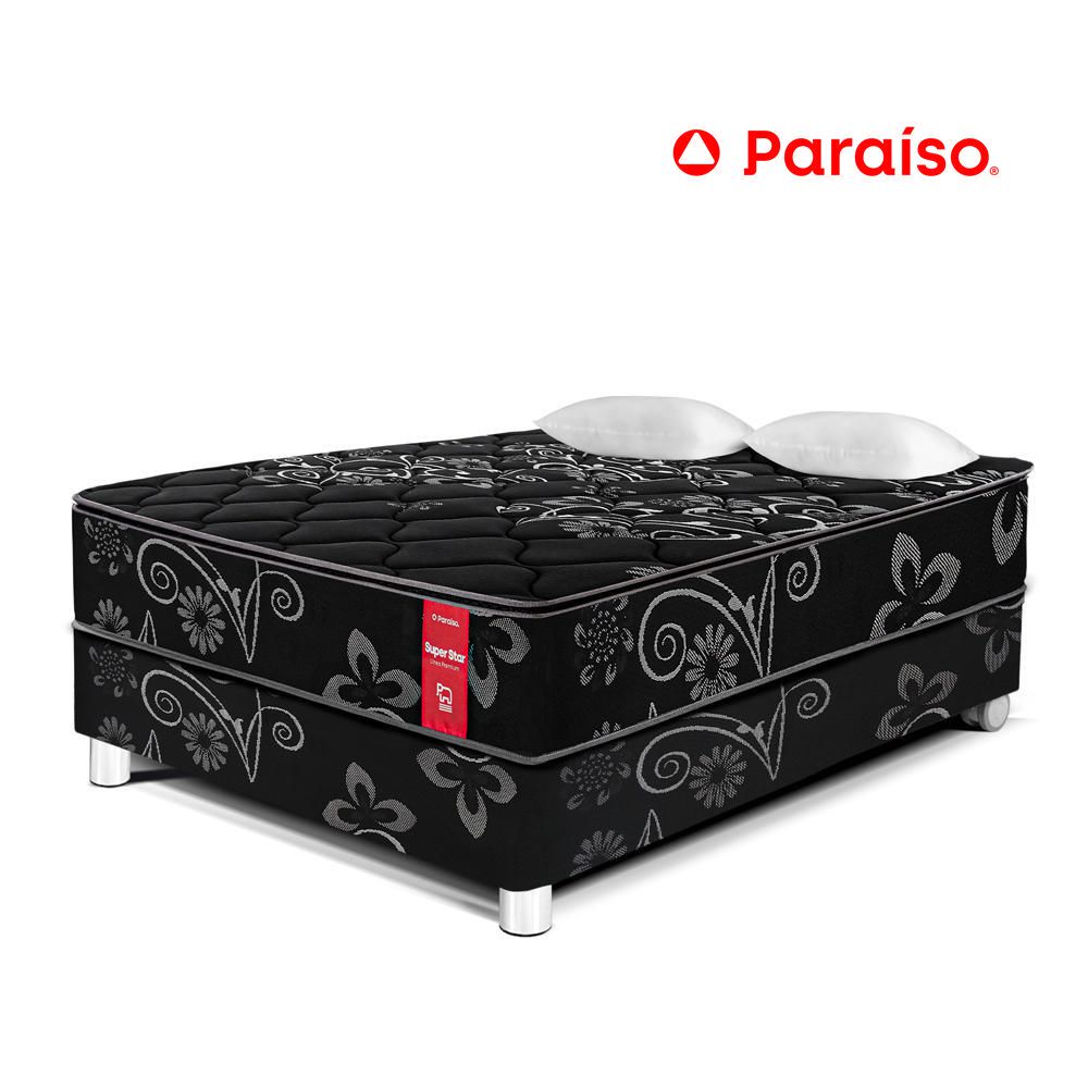 Cama Super Star Negro 2 Plazas
