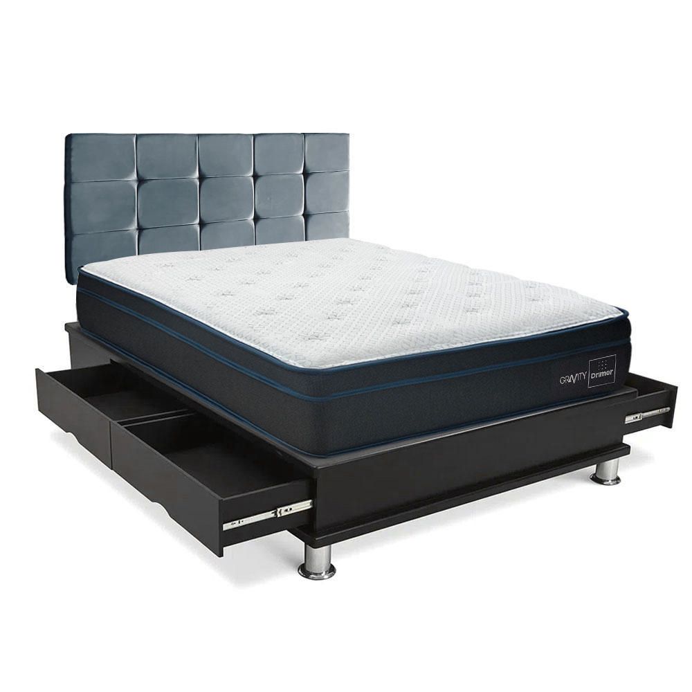 Dormitorio Cuadros Pure Fresh King + Almohadas + Protector Gris