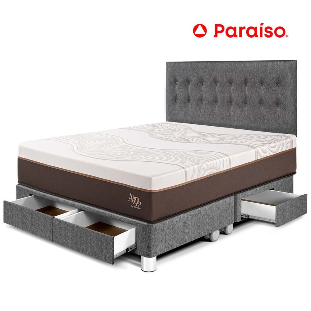 Dormitorio con Cajones Royal Abrazzo King Gris