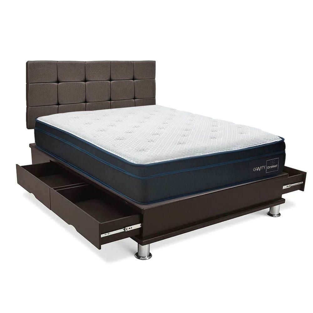 Dormitorio Cuadros Gravity Queen + Almohadas + Protector Marrón