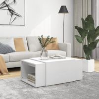 Mesa de Centro Ricotta 3 pzas color Blanco TU MESITA