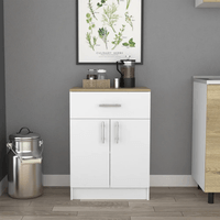 Alacena de Cocina Margot color Blanco/Duna 1 cajón 2 puertas TU MESITA