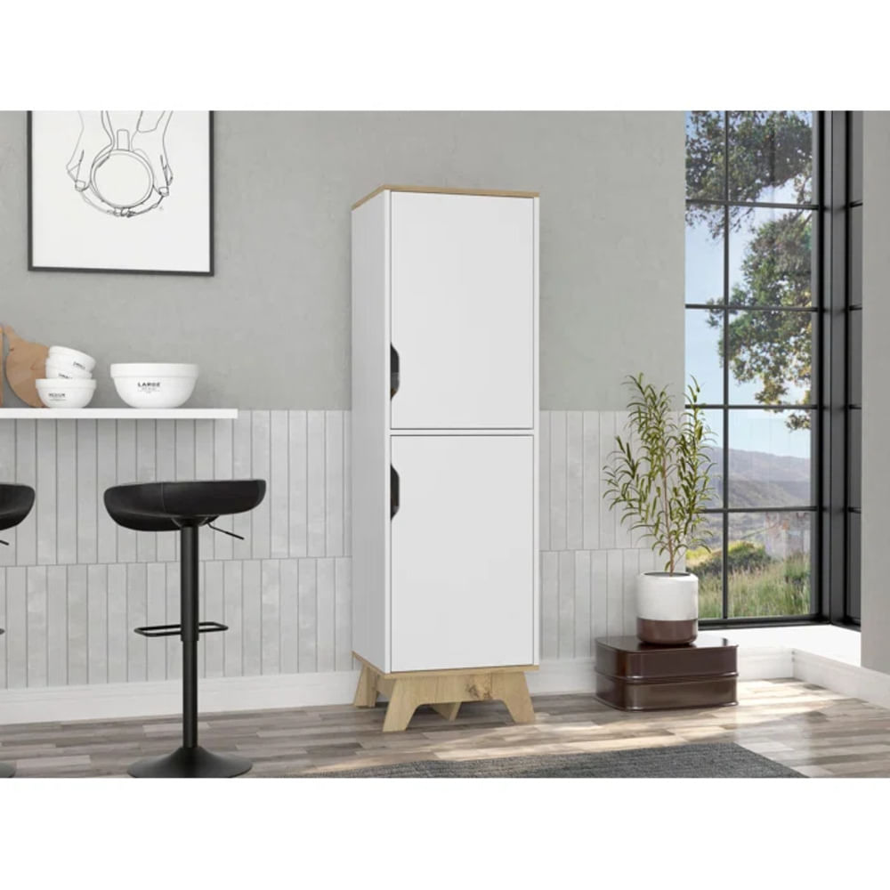 Alacena Multiusos Rosy 2 puertas color Blanco/Duna TU MESITA