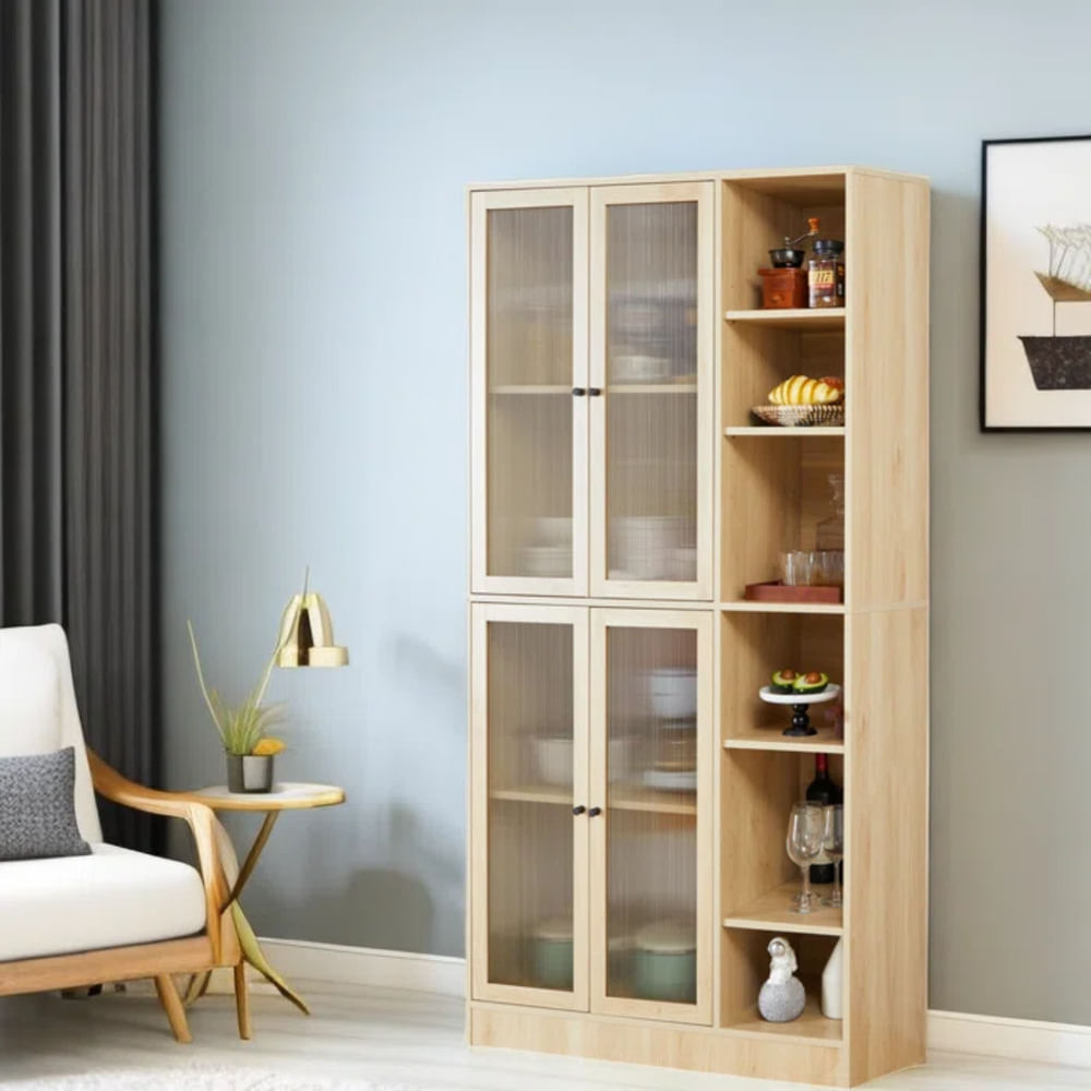 Alacena Vitrina de Cocina Vittoria color Duna 4 puertas TU MESITA