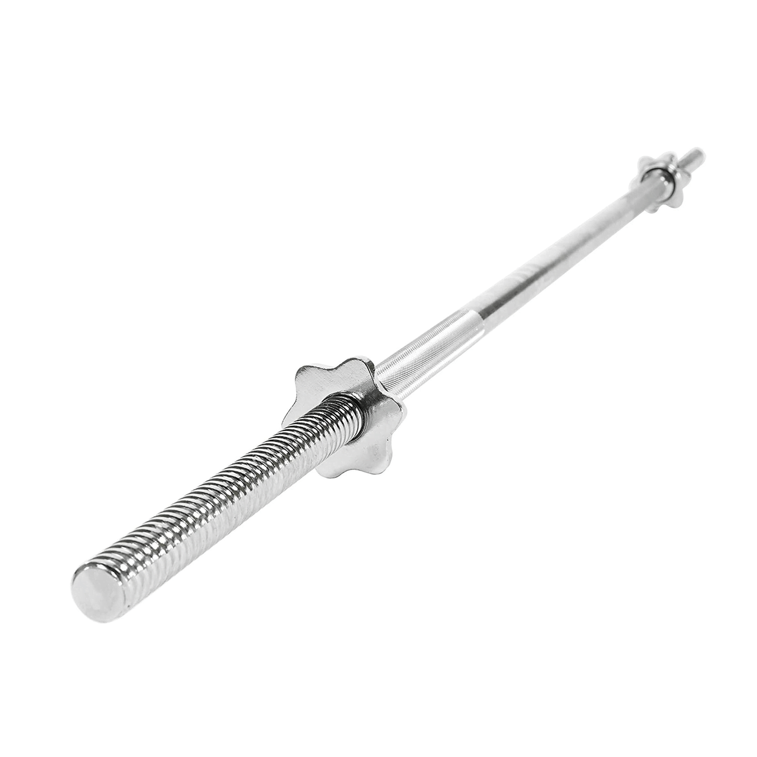 Barra recta para pesas de 180cm + 2 seguros importados cromados.