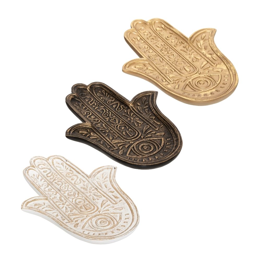 Adorno de Terraza Mano de Fátima Madera Deco Mesa 25x20cm Aleatorio Atmosphera