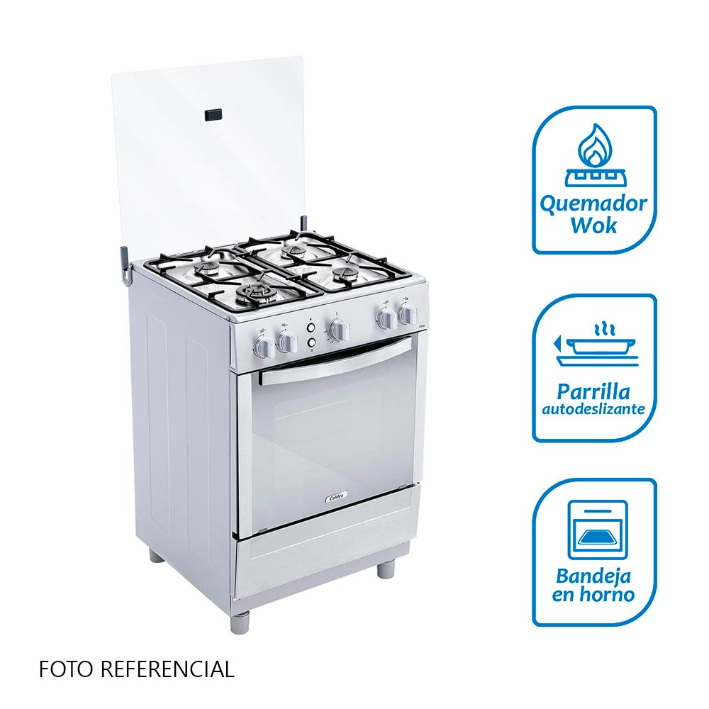 Cocina a gas Coldex CX651 Inox 24""