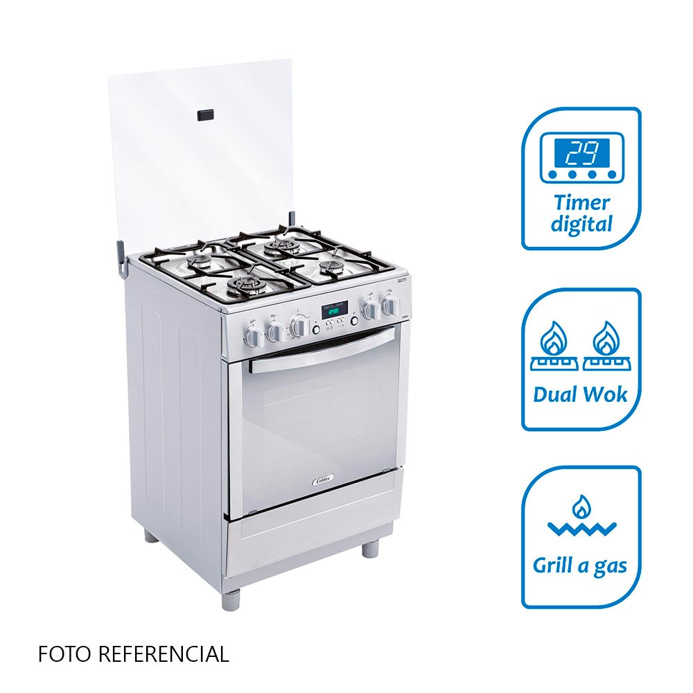 Cocina a gas Coldex CX691 Inox 24""