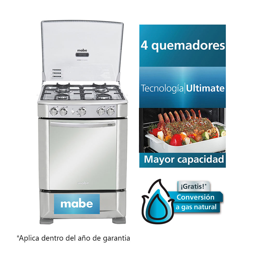 Cocina de pie 60 cm CMP6030FX0 Mabe