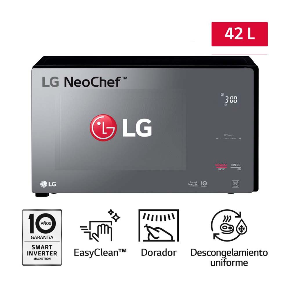 Horno Microondas LG MH8296DIR EasyClean 42L Negro