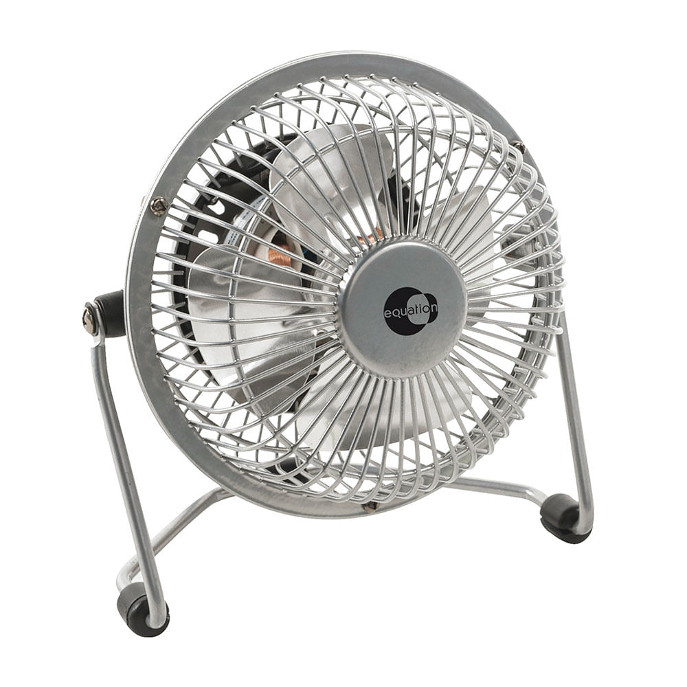 Ventilador Mini 10cm Metal 15w Plata Equation