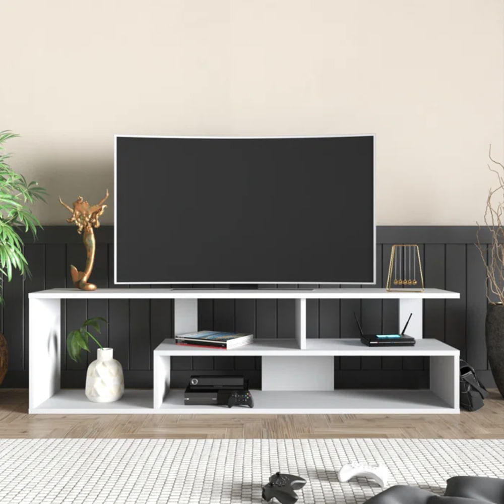 Mesa de TV Funcional Max color Blanco TU MESITA
