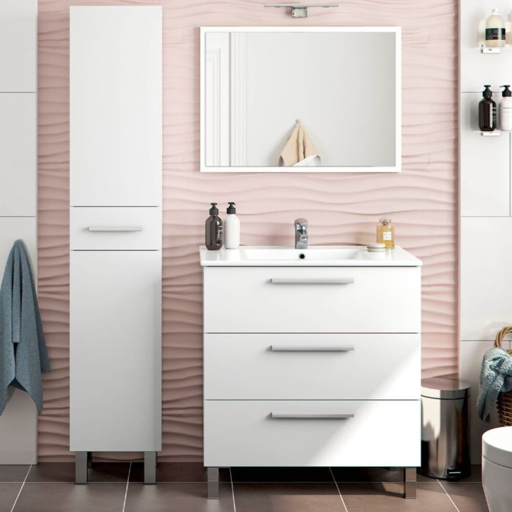 Mueble de Baño Nexus color Blanco 2 puertas 1 cajón TU MESITA