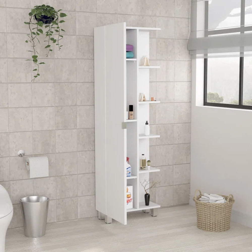 Mueble auxiliar de Baño Multiusos Pukas color Blanco TU MESITA - Promart