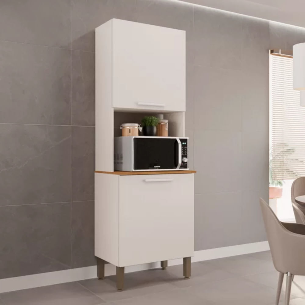 Mueble para Microondas Ares color Blanco 2 puertas TU MESITA