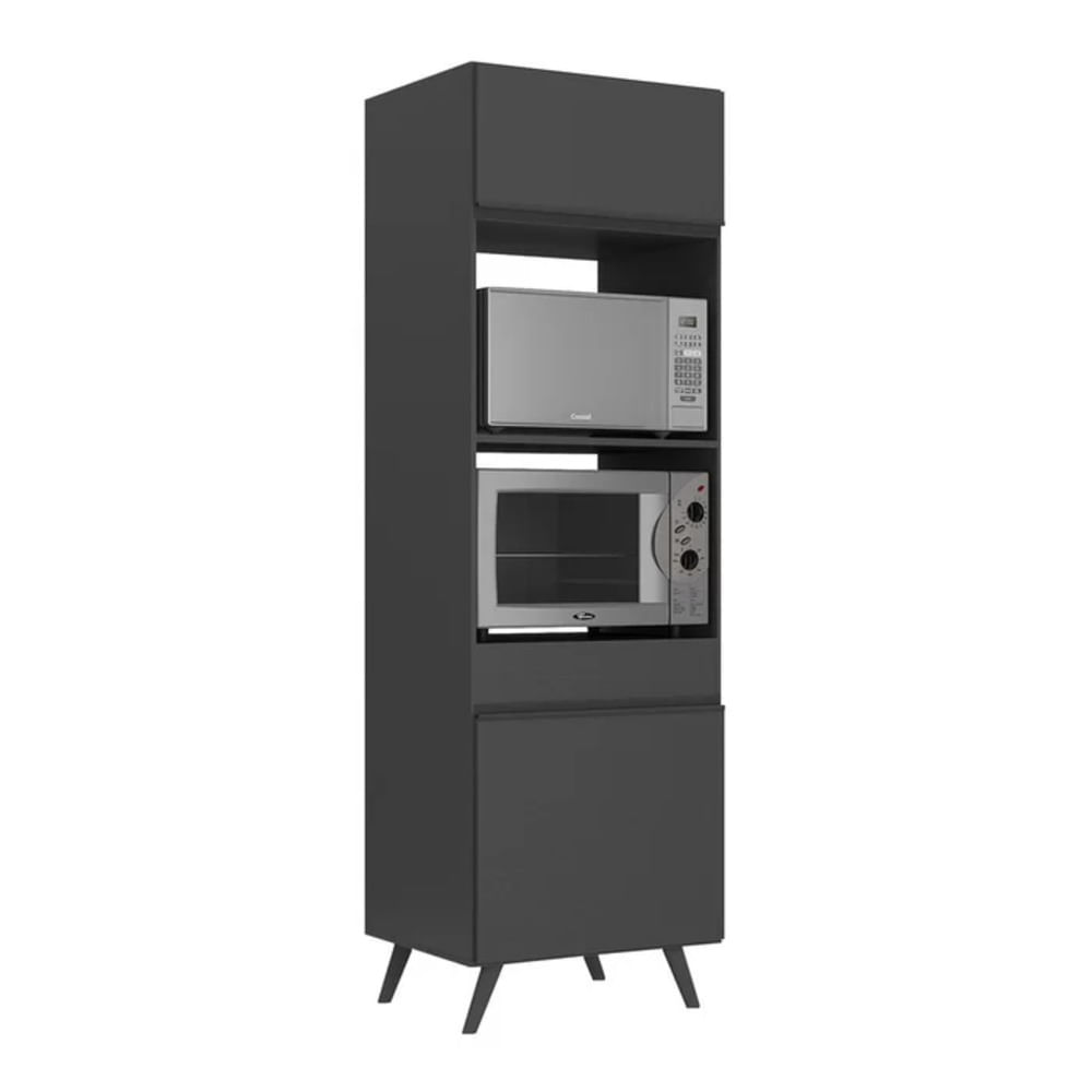 Mueble para Microondas Aries color Negro 2 puertas TU MESITA