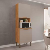 Mueble para Microondas Ares color Haya/Gris 2 puertas TU MESITA