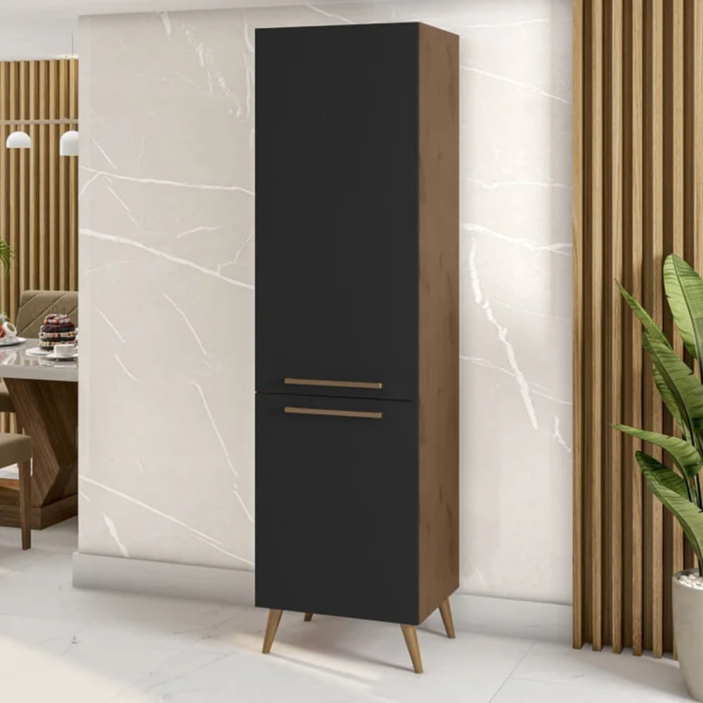 Alacena Multiusos Andy color Marrón/Negro 2 puertas TU MESITA