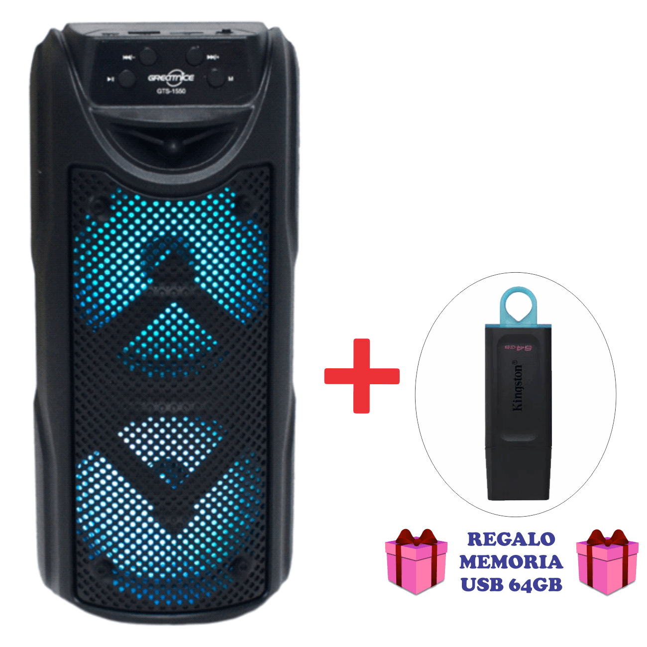 Parlante Bluetooh Fantastic Quality GTS-1550 Karaoke para Fiestas