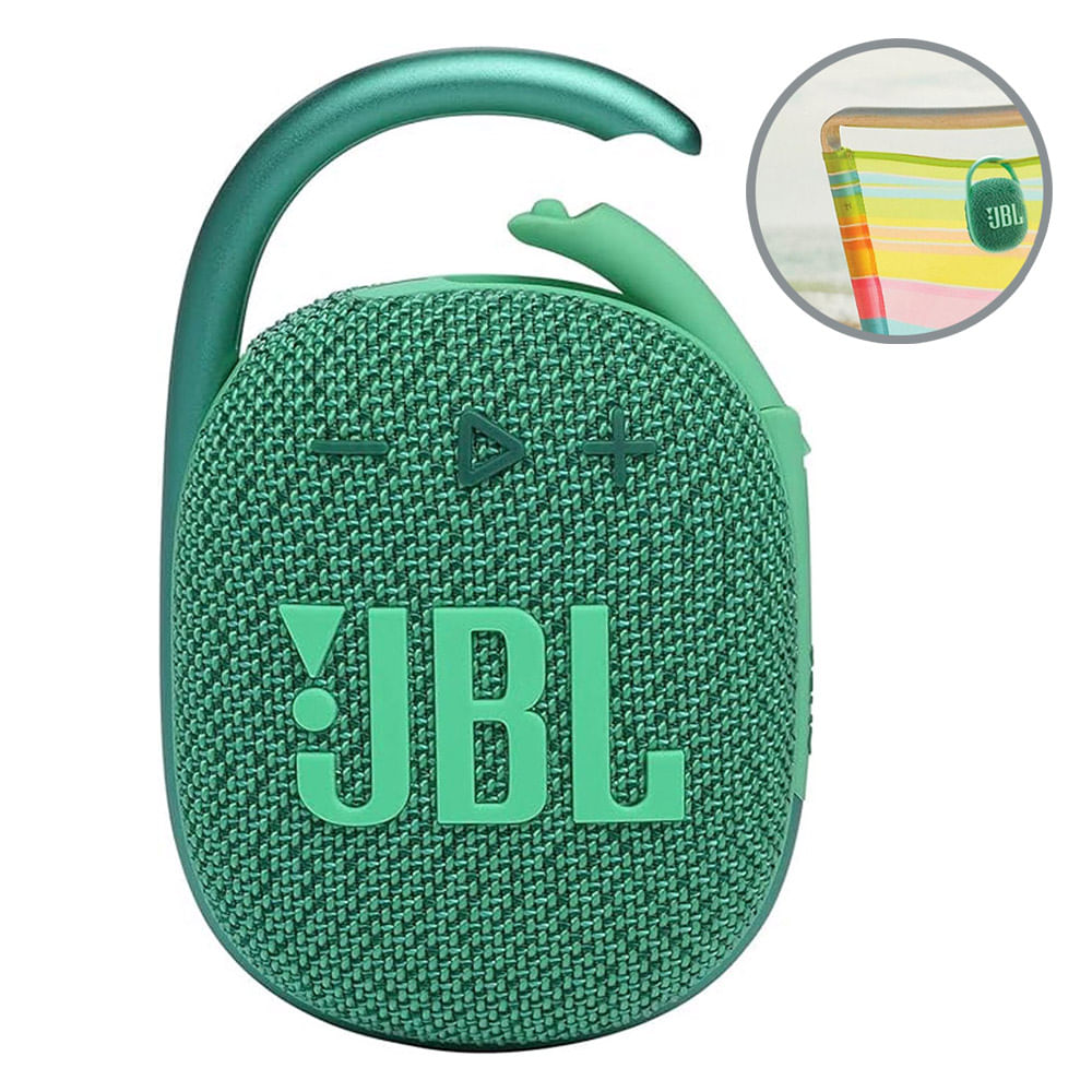 Altavoz Bluetooth portátil JBL CLIP 4 Verde, Resistente al agua