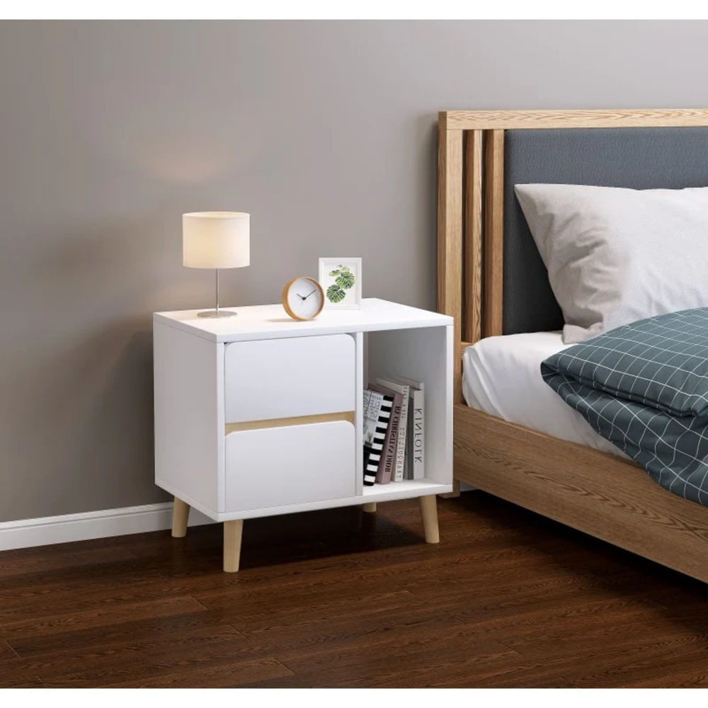 Velador Contemporáneo Mayte Blanco 50cm