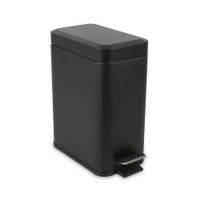 Papelera de Baño de Acero Orange 5 litros con Pedal Negro